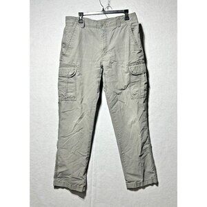 LL Bean Cargo Pants Mens 34x32 Gray Tropic Weight Gorpcore Hiking Utility